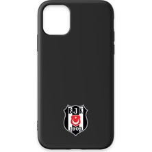 iPhone 11 Uyumlu Beşiktaş Logo Siyah Silikon Lisanslı Telefon Kılıfı