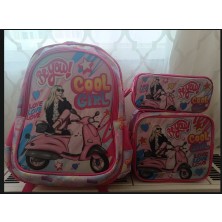 Adel Cool Girl Kids Sırt Çantası , Beslenme Çantası , Kalem Çantası