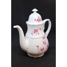 PremiumPort Pembe Porselen Kahve ve Çay Demliği 1.7 L, Şık ve Zarif Tasarım