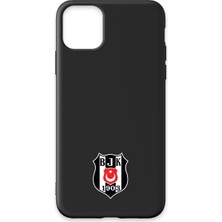 iPhone 11 Pro Max Uyumlu Beşiktaş Logo Siyah Silikon Lisanslı Telefon Kılıfı