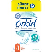 Orkid Ekstra Hassas Koruma Hijyenik Ped Normal (Boy 1) 24 Adet