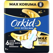 Orkid Ultra Hijyenik Ped Gece Ekstra Max (Boy 6) 8 Adet