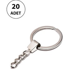 Tesbihkenti 20 Adet Çelik Anahtarlık Halkası