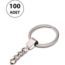 Tesbihkenti 100 Adet Çelik Anahtarlık Halkası