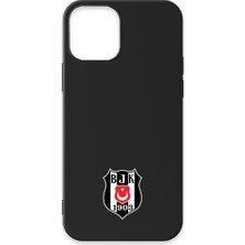 iPhone 13 Uyumlu Beşiktaş Logo Siyah Silikon Lisanslı Telefon Kılıfı