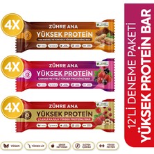 Zühre Ana Yüksek Proteinli Meyve Bar Deneme Paketi 40 gr x 12 Adet 3 Çeşit