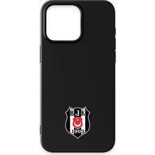 iPhone 14 Pro Uyumlu Beşiktaş Logo Siyah Silikon Lisanslı Telefon Kılıfı