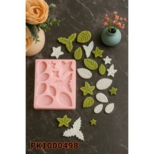 Poyrish PK1000498 - Silikon Kalıp Mum Kalıbı Çoklu Yapraklar