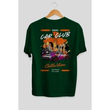 Ankhises Araba Club Serisi 34 Arka Baskılı Oversize T-Shirt %100 Pamuk Erkek Kadın