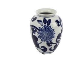 Mikasa Moor Blue Blanc Dek Vazo 11X15CM