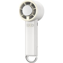 Şarjlı 5 Kademeli -3 Buzlamalı El Fanı Kendinden Ayaklı Beyaz Renk