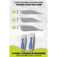 Exland Boy Uzatıcı Tabanlık (1.5 – 2.5 – 3.5 Cm) Gizli Topuk, Yüksek Taban, Topuk Yükseltici (1 Çift)