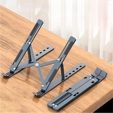 Trendpix Masaüstü Metal Laptop - Tablet Standı – Katlanabilir, Ergonomik Yükseltici, Kaymaz Taban