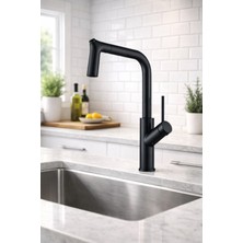 Sardıcı Eagle Siyah Spiralli Mutfak Evye Bataryası