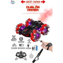 Brother Toys Duman Çıkaran El Sensörlü Akrobat Araba Uzaktan Kumandalı Full Fonksiyon Şarjlı Oyuncak 16 Cm. Kırmızı Renk