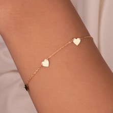 Hakan Mücevherat Kalpli 14 Ayar Altın Minimal Bileklik