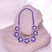 Lal Dizayn Örgü Kolye - El Yapımı - Bohem Kadın Aksesuar