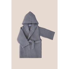 Barine Waffle Pike Dokulu Bebek ve Çocuk Bornozu Gri