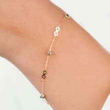 Hakan Mücevherat Sonsuzluk 14 Ayar Altın Minimal Bileklik