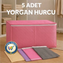 Nistabolje 5 Adet Büyük Boy Yorgan Hurcu Hava Alabilen Tela Kumaş 100x50x40 Ölçülerinde Renkli