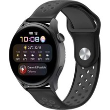 Cekar Store Watch 22MM Spor Delikli Kordon - Siyah-Füme