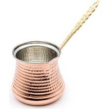 PremiumPort Zarif Bakır Cezve ve Süzgeç Seti, Kahve Hazırlama Için Ideal Seçim