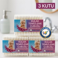 Nistabolje 3 Kutu Kulak Çöpü Pamuklu Kulak Temizleme Çubuğu