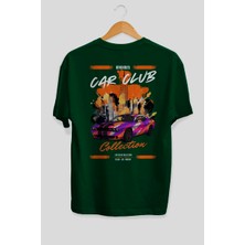 Ankhises Araba Club Serisi 22 Arka Baskılı Oversize T-Shirt %100 Pamuk Erkek Kadın