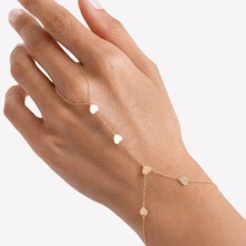 Hakan Mücevherat Kalp Motifli 14 Ayar Altın Şahmeran Bileklik