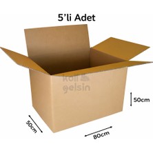 Koli Gelsin 80X50X50 cm Çift Oluklu Taşıma Kolisi