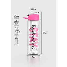 Renga Falcon Stay Desenli 630 ml Pipetli Tritan Matara 912016 Fuşya