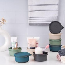 Storemax 4'lü Yuvarlak Mini Saklama Kabı Küçük Sızdırmaz Kapaklı Çok Renkli Pratik Amaçlı Kap Erzak Çerez Piknik Gıda (280, Yuvarlak, 4, Set 1)