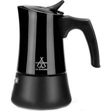 PremiumPort Pratik Taşınabilir Mocha Pot 450 ml 9 Cup Siyah, Kahve Keyfi Için Mükemmel