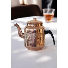 PremiumPort Büyük Boy Bakır Demlik, Çaydanlık ve Semaver Demliği, 1,5-2 Lt.