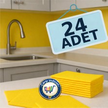 Nistabolje 24 Adet Sarı Bez 30 x 35 cm Genel Mutfak Bezi Temizlik Bezi