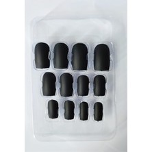Storemax Gaman Mona Lady Takma Tırnak Siyah Renk Set Küt 12 Adet Kendinden Yapışkanlı