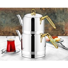 PremiumPort Zümrüt Orta Boy Çaydanlık Takımı, Şık ve Kullanışlı Set