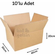 Koli Gelsin 40X30X20 cm Gramajlı Çift Oluklu Taşıma Kolisi