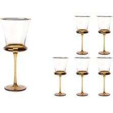 UltraMint 6'lı Kahverengi ve Kırmızı Şarap Kadehi Seti, Şık ve Zarif Tasarım