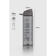 Renga Lidya Just Be Nice Desen 630 ml Tritan Matara 912033 Füme