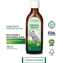Voop Multivitamin Multimineral Portakal Aromalı Şurup - 150 Ml (11 Vitamin & 5 Mineral)