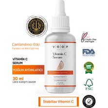 VOOP C Vitamini Serum 30 ml – Ton Eşitleyici, Leke Karşıtı, Aydınlatıcı ve Nemlendirici Etki, Karma Cilt Tipleri İçin