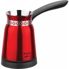 King K 441 E Allaturca Kırmızı Paslanmaz Çelik Türk Kahvesi Makinesi