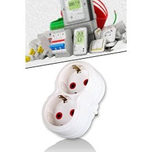 Storemax Fetih 101-02P 2'li Topraklı Papatya Ikili Priz Çoğaltıcı 1410