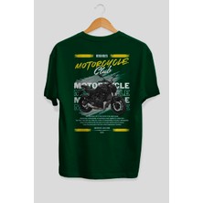 Ankhises Motosiklet Serisi 20 Arka Baskılı Oversize T-Shirt %100 Pamuk Erkek Kadın