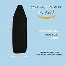 Storemax 4 Katmanlı Ütü Masası Kılıfı,ütü Masası Örtüsü,ütü Masası Bezi,silikon Kaplı Isı Dayanıklı 55X135 cm Siyah Renk