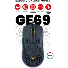 Gameagle GE69 Rgb Makrolu 12800DPI Kablolu Oyuncu Mouse