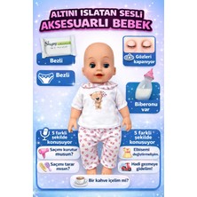 Yıldırım Oyuncak Altını Islatan 6 Farklı Cümle Konuşabilen Bez ve Biberon Aksesuarlı Gerçekçi Oyuncak Bebek