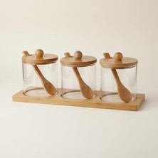 Storemax Bambu Standlı 3'lü Cam Baharatlık, Borasilikat, Baharat Seti - Şık ve Fonksiyonel Bambu Standlı - Mutfakta Düzeni ve Lezzeti Bir Arada Yaşayın!