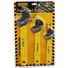 Storemax 3'lü Kurbağacık Anahtar Seti – Ayarlı Ingiliz Anahtarı Takımı (8&APOS;&APOS;-200MM | 10&APOS;&APOS;-250MM | 12&APOS;&APOS;-300MM) – Paslanmaz Çelik, Ergonomik Kauçuk Saplı, Dayanıklı Uzun Ömürlü